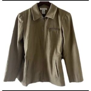 Vintage Jones New York Jacket Womens 6‎ Beige Wool Blend Academia Minimalist